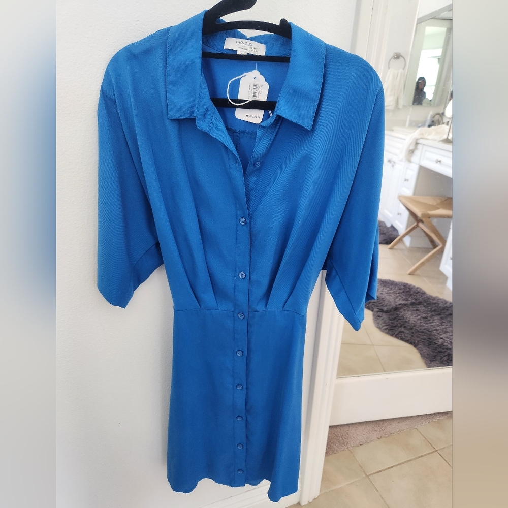 Thakoon Vibrant Blue Collared Shirt